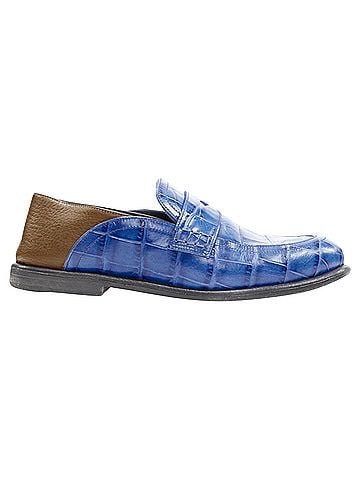 Loewe Loewe JW Anderson cobalt leather step back loafer (view 1)