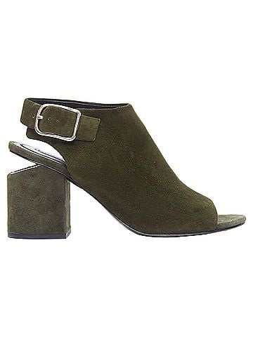 Alexander Wang Alexander Wang Suede Silver Cut Out Open Toe Heels (view 1)
