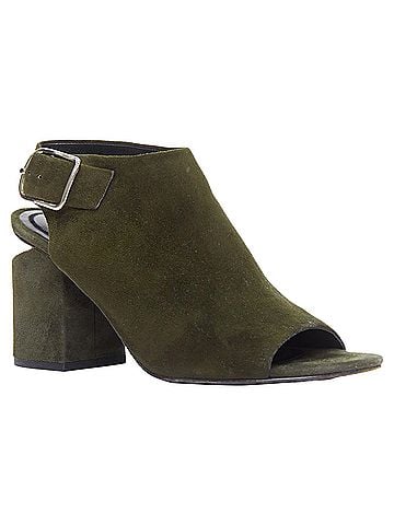 Alexander Wang Alexander Wang Suede Silver Cut Out Open Toe Heels (view 2)