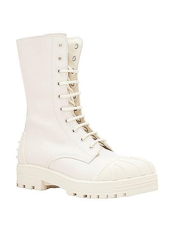 Christian Dior Dior Dioriron CD Logo Back Rubber Cap Combat Boots (view 1)