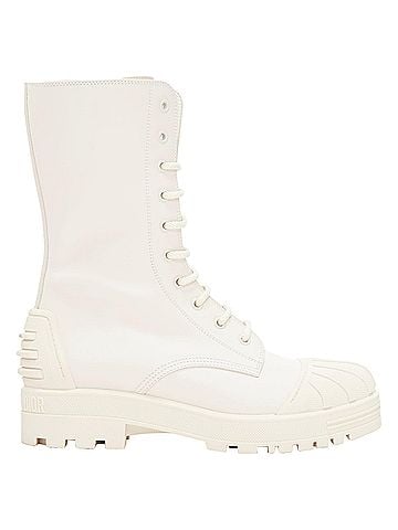 Christian Dior Dior Dioriron CD Logo Back Rubber Cap Combat Boots (view 2)