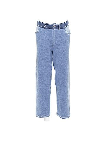 Barrie Barrie cashmere cotton trompe loeil topstitch knitted pants (view 1)