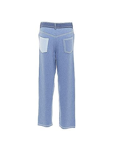Barrie Barrie cashmere cotton trompe loeil topstitch knitted pants (view 2)