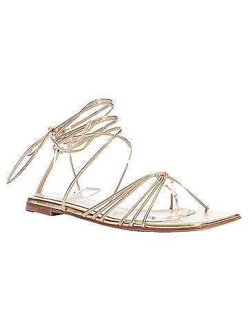 Gianvito Rossi Gianvito Rossi Sylvie Leather Strappy Flat Gladiator Sandals (view 2)