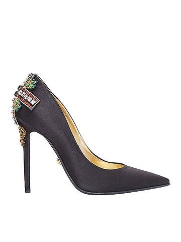 Versace Versace satin byzantine cross encrusted heels (view 1)