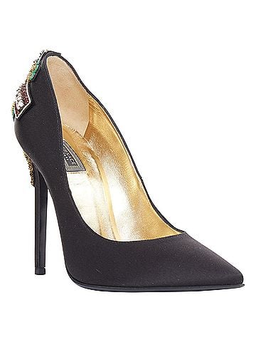 Versace Versace satin byzantine cross encrusted heels (view 2)