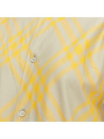 Burberry Burberry yellow khaki knight House Check long sleeve shirt (view 2)