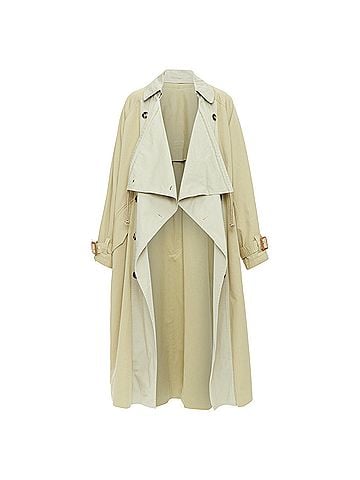 Isabel Marant Isabel Marant Runway Ebani tone cotton drawstring trench coat (view 1)