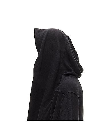 Rick Owens Rick Owens DRKSHDW cotton thick jersey hooded belted robe jacket (view 2)