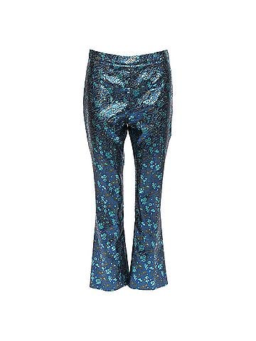 Prada Prada metallic floral lurex brocade crop pants trousers (view 1)