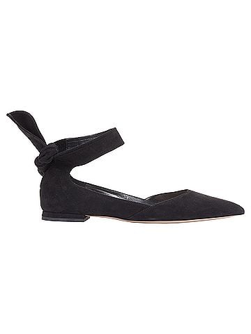 Christian Dior Christian Dior black suede bow flats (view 1)
