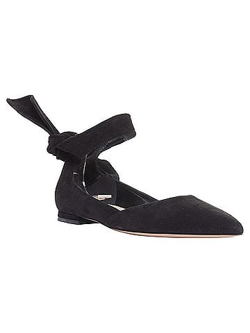 Christian Dior Christian Dior black suede bow flats (view 2)