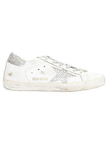 Golden Goose Golden Goose silver crystal distressed sneakers (view 1)