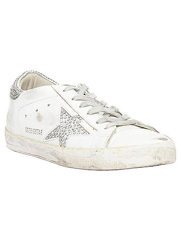 Golden Goose Golden Goose silver crystal distressed sneakers (view 2)