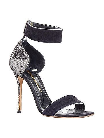 Nicholas Kirkwood NICHOLAS KIRKWOOD suede lace overlay sandals (view 2)