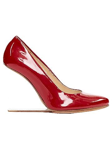 Maison Margiela Maison Margiela H&M Invisible Red patent leather perspex clear heel pumps (view 1)
