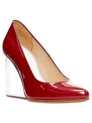 Maison Margiela Maison Margiela H&M Invisible Red patent leather perspex clear heel pumps (view 2)