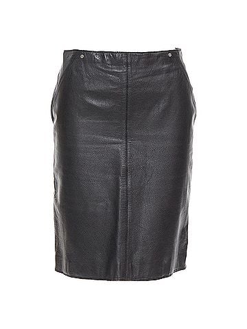 Versace Versace Sport Vintage black leather medusa print pencil skirt (view 1)