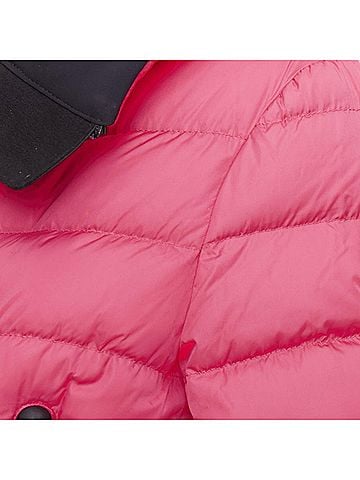 Moncler MONCLER Grenoble pink nylon black trim down filled puffer ski jacket Sz1 S (view 2)