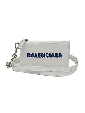 Balenciaga Balenciaga Coin Card Holder 594548 Men,Women Leather Coin Purse/coin Case White (view 1)