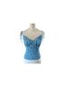 Reformation 100% Viscose 100% Viscose 100% Viscose 100% Viscose Floral Blue White Sleeveless Blouse Size 2 - photo 1