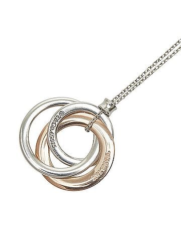 Tiffany Tiffany & Co. Triple Circle Necklace in Silver, Bronze, and SV925 Silver with Rubedo Metal. Women's. TIFFANY (view 1)