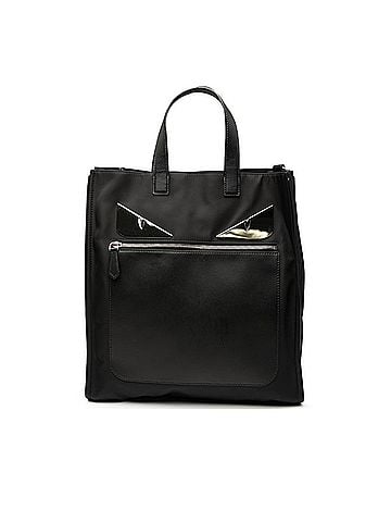 Fendi Fendi Bag Bugs Monster Tote 7VA367 Black Nylon Leather Women's FENDI (view 1)