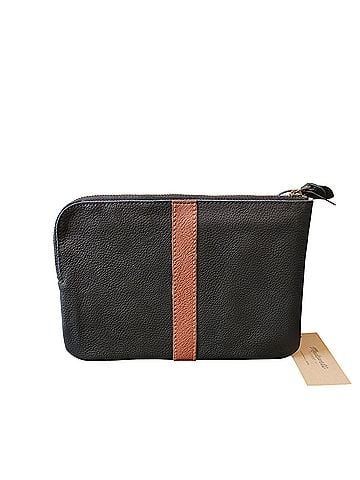 Madewell Large Corner Zip Leather Clutch (view 2)