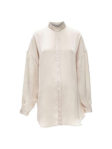 Haider Ackermann Haider Ackermann hammered polyester oversize shirt (view 1)