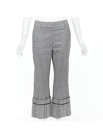 Monse Monse wool contrast checkered turn up hem trousers (view 1)