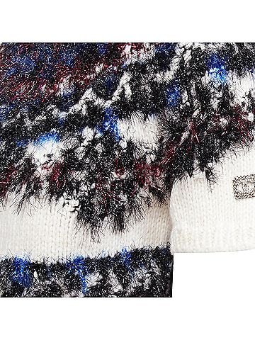 Chanel Chanel fluffy lurex intarsia crystal cc cropped sweater (view 2)