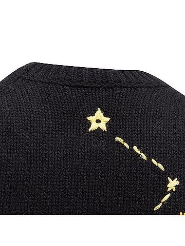 Christian Dior Christian Dior pixel zodiac scorpio wool cashmere cropped sweater (view 2)