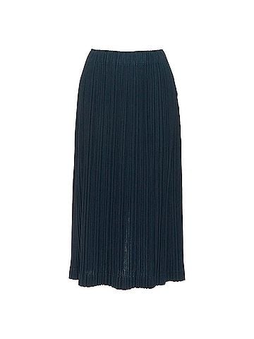 Issey Miyake Issey Miyake Pleats Please wool blend pleated plisse slit back skirt (view 1)