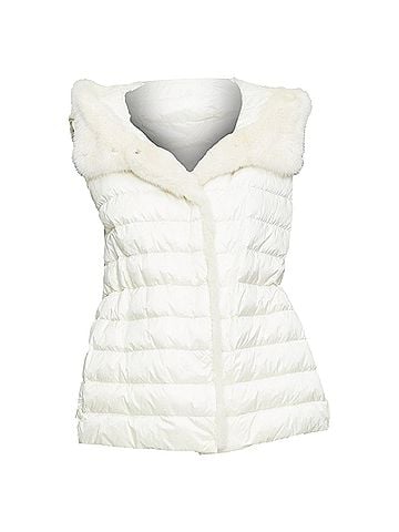 Moncler Moncler Beurre gilet fur trim goose down puffer vest (view 1)