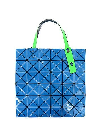Issey Miyake Like new ISSEY MIYAKE BAOBAO BB93-AG613 Polyester Blue and Green Tote Bag, Blue/Green, 0482 (view 1)