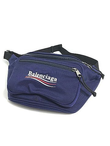 Balenciaga BALENCIAGA Explorer 482389, men's and women's, waist bag, belt body nylon, navy, like new (view 1)