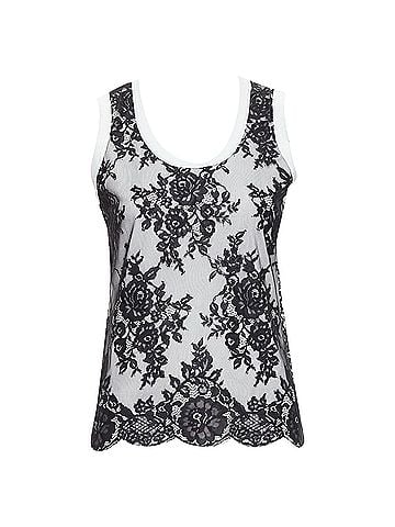 Dolce & Gabbana Dolce & Gabbana cotton lace overlay tank top (view 1)