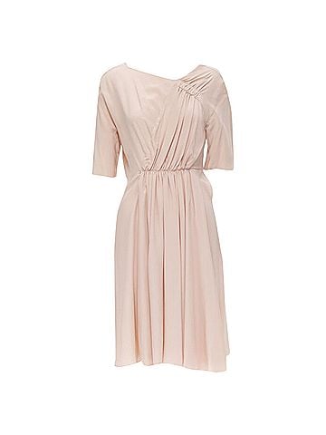 MARNI Marni silk asymmetric draped short sleeve dress (view 1)