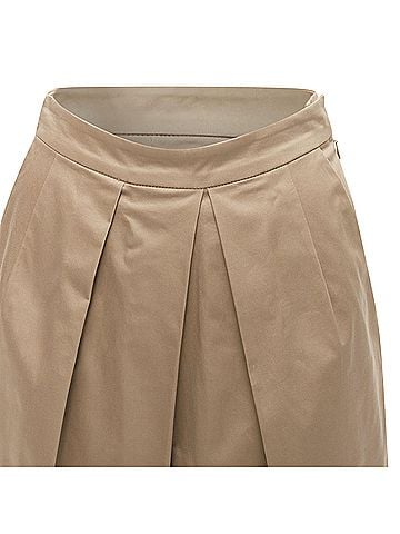 Tome Tome coated cotton tan pleated wide leg pants (view 2)