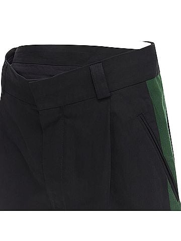 Haider Ackermann Haider Ackermann grosgrain trimmed side pleated shorts (view 2)