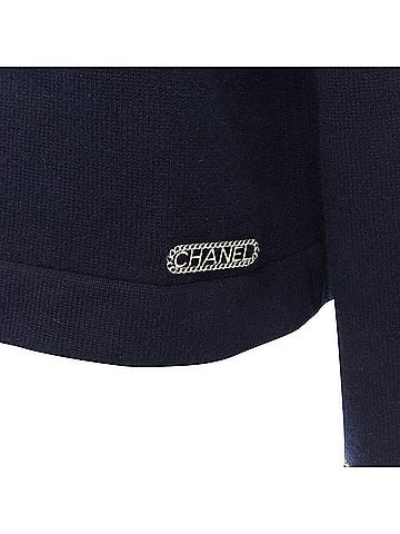 Chanel Chanel cashmere chain trim boat neck sweater (view 2)