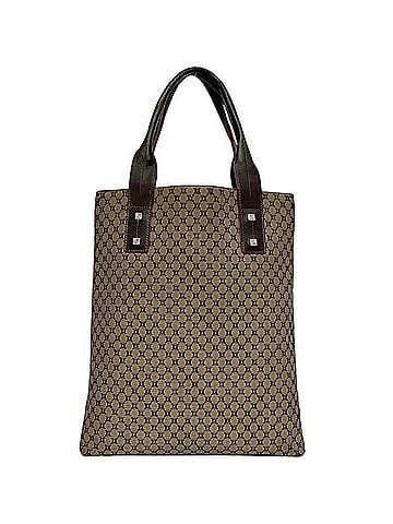 Céline Celine Tote Bag ec-24691 Beige Brown Macadam Nylon Leather ST 00/36 CELINE A4 Men's and Women's Canvas (view 2)