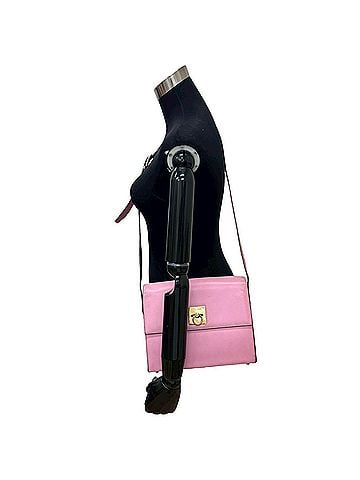 Céline CELINE Vintage Logo Ring Hardware Leather Shoulder Bag Pochette Sacoche Pink 26147 (view 2)