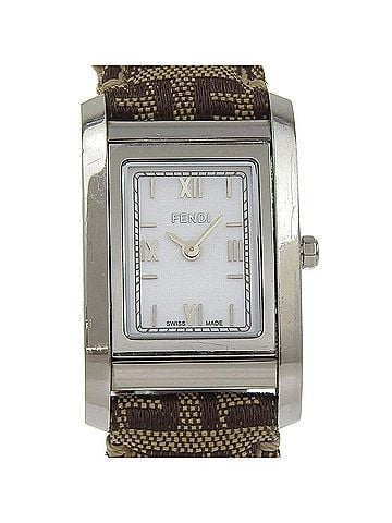 Fendi Fendi 7600L Women's Watch, Stainless Steel and Leather, Quartz Movement, Analog Display, White Dial (view 1)