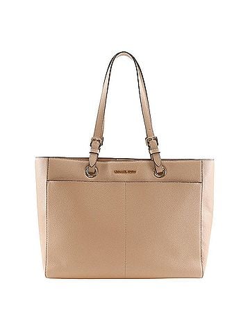 Michael Kors Michael Kors Women's Beige Leather Tote Bag with A4 Magnetic closure (view 1)