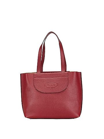 Tod's Tod's Florida Medium Tote Bag, Red Leather, Women's (view 1)