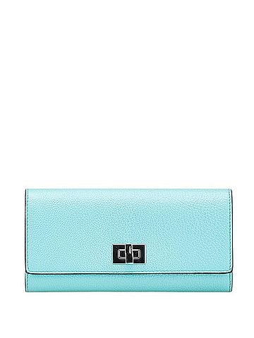Fendi Fendi Peekaboo Long Wallet 8M0427 Light Blue Leather Women's FENDI (view 1)