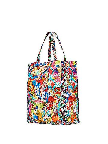 ETRO ETRO x Mika Ninagawa Eden Tote Bag in Red, Blue, and Multicolored Nylon for Women (view 2)