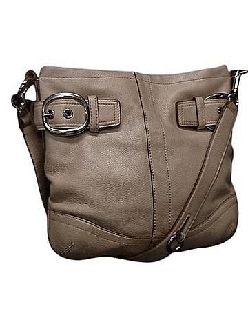Coach COACH Duffle Shoulder Bag F16514 Light Beige Leather Women's (view 1)