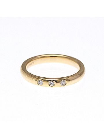 Tiffany Tiffany Stacking Band 3P Diamond Ring Pink Gold (18K) Fashion Diamond Band Ring Pink Gold (view 1)